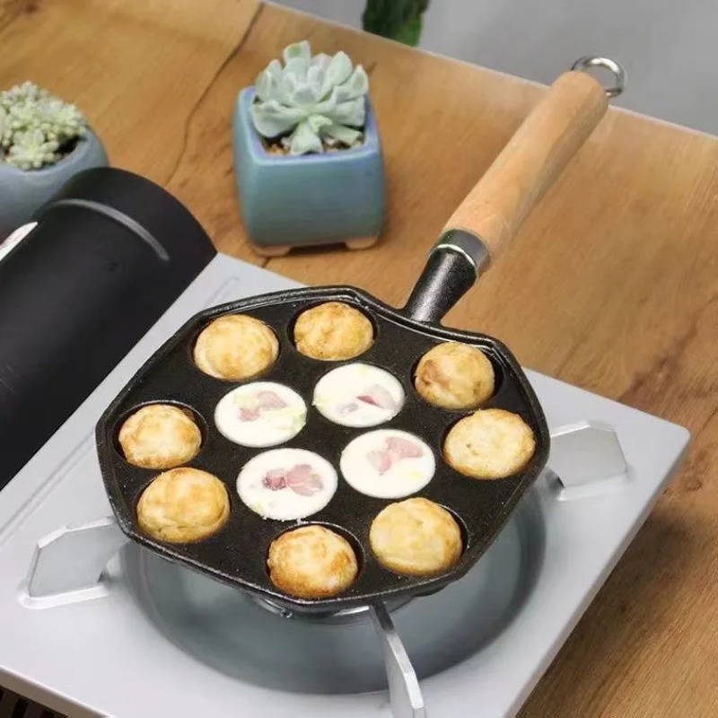 Takoyaki Pan Cast - Cottura Takoyaki Pan 14 fori regalo