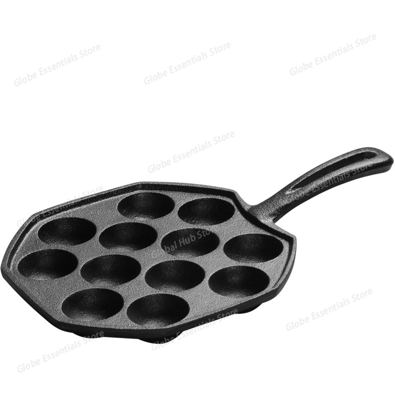 Takoyaki Pan Cast - 12 fori Takoyaki Padella Manico in
