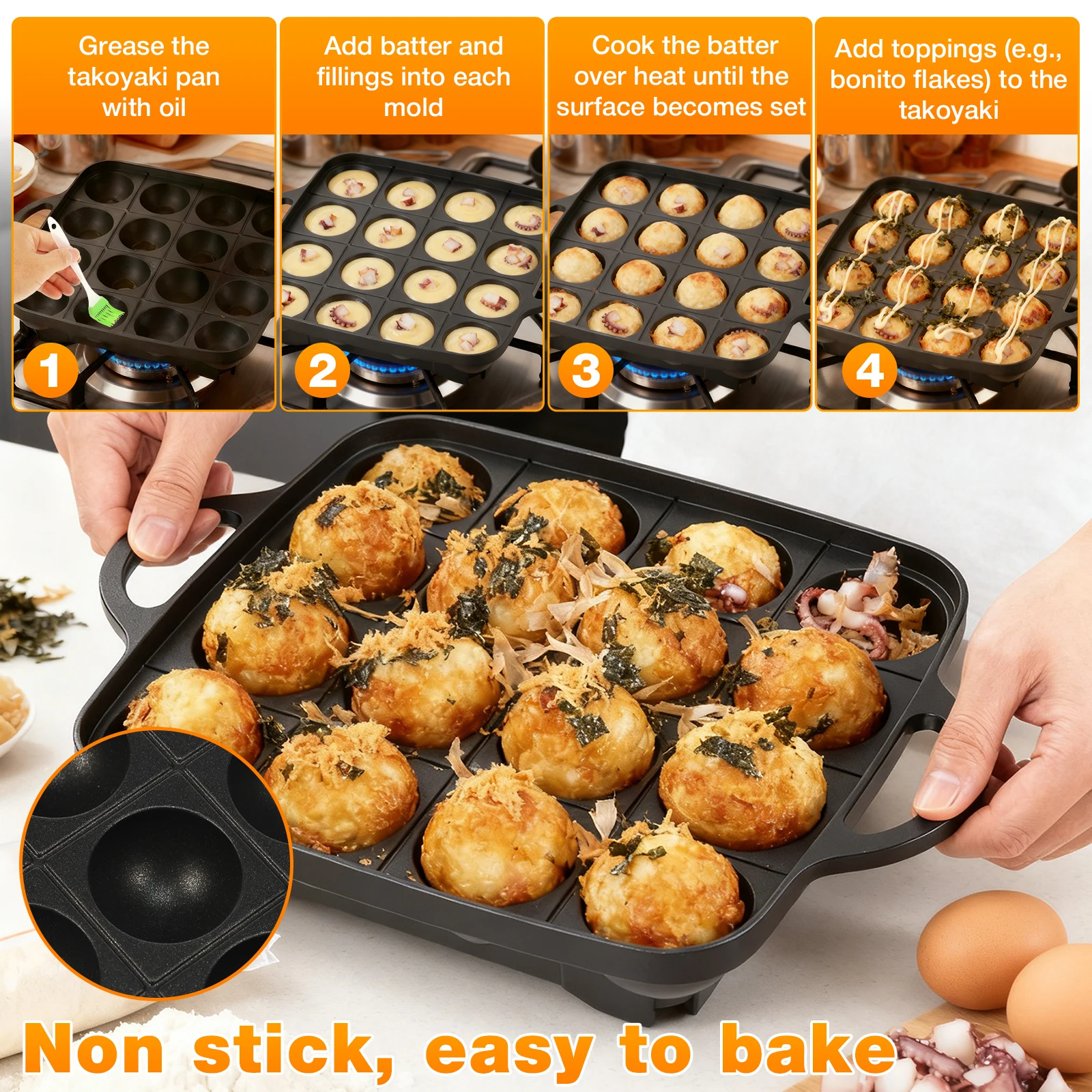 Padella per Takoyaki a 16 Fori - Takoyaki Pan Cast recensione e prezzo