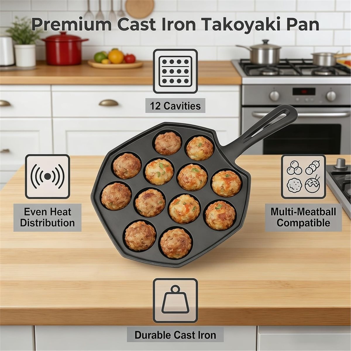 Padella in Ghisa per Takoyaki  - Takoyaki Pan Cast recensione e prezzo