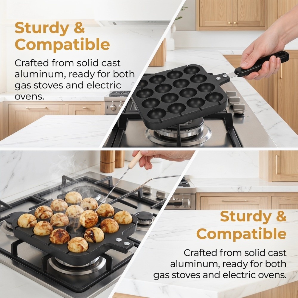 Padella per Takoyaki in Allumi - Takoyaki Pan Cast recensione e prezzo